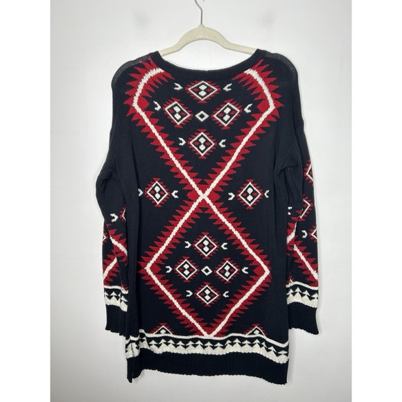 Lauren Ralph Lauren Womens Tunic Sweater Dress Long Sleeve Nordic Size Medium - Picture 8 of 10